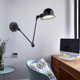 Long arm wall lamp industrial retro simple creative bedroom bedside multifunctional telescopic restaurant corridor aisle wall lamp