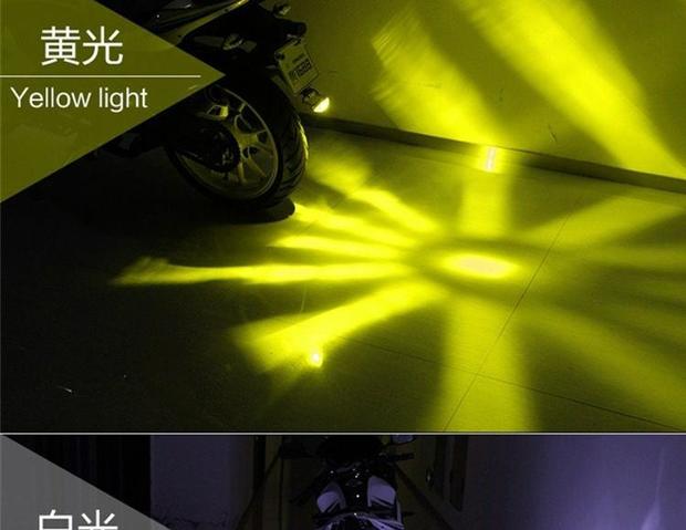 Đèn xe máy - Đèn xe máy đèn led cos vàng pha trắng