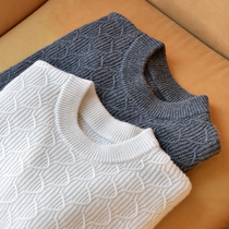 2020 autumn and winter New 100% cashmere sweater men young and middle-aged round neck pullover pure white sweater cashmere base