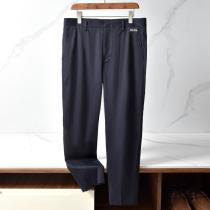 2021 Spring and Autumn New elastic business casual pants mens micro loose straight pants young solid color trousers