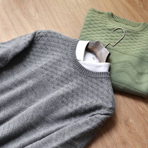 2020 autumn and winter New 100% cashmere knitwear men Heavy padded solid color sweater pure cashmere casual base