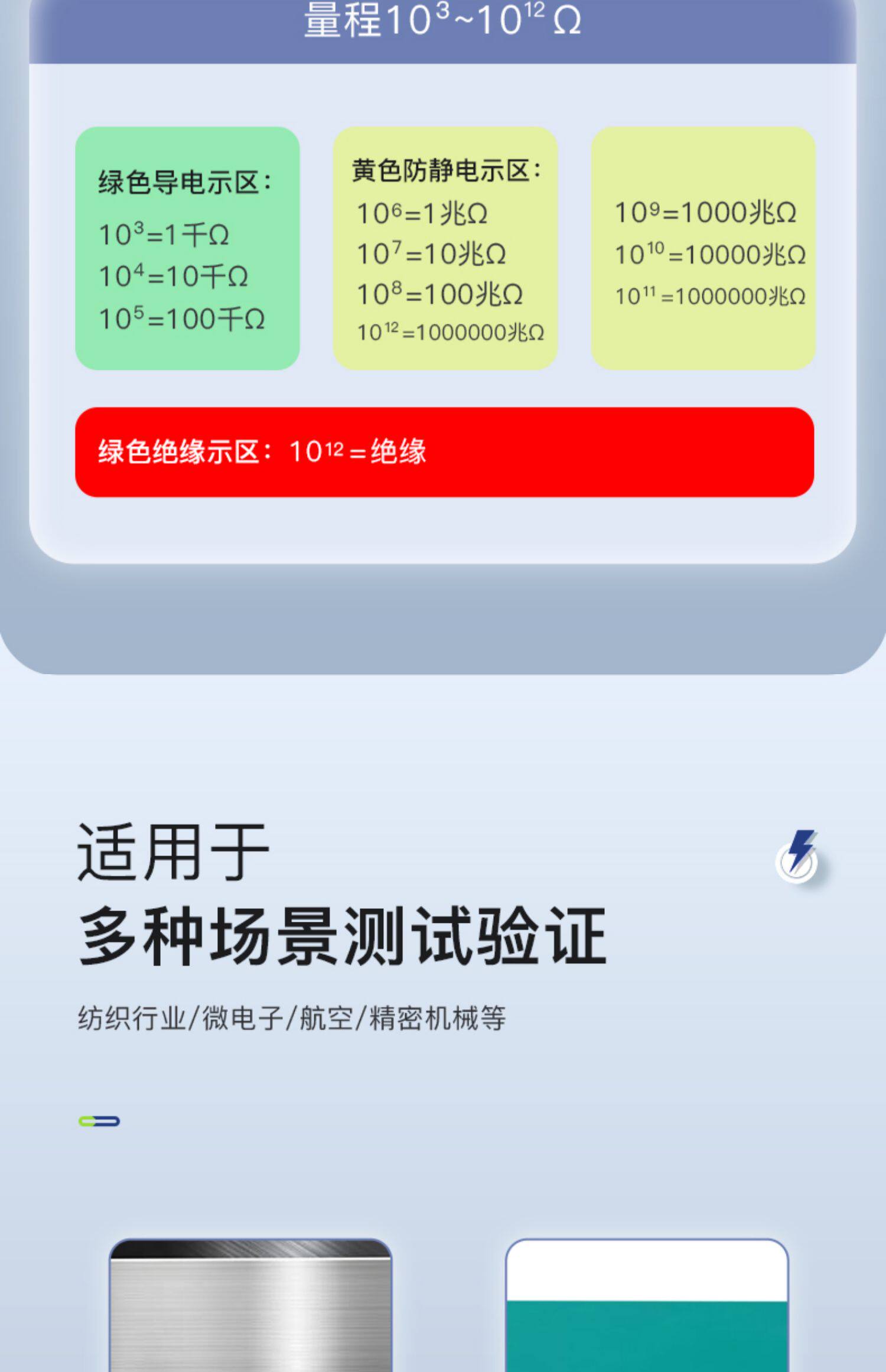 Тестер сопротивления sl-030表面电阻测试仪导电防静电绝缘测试仪表esd阻抗测试检测仪