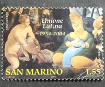 San Marino 2004 Stamps 50th Anniversary of the Latin Union Face Value 1 55 Euros Letter Sales Stamps As Pictured