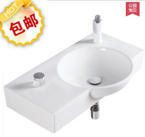 Ceramic large hanging basin Wall-mounted washbasin Bathroom fashion simple washbasin Large countertop round washbasin