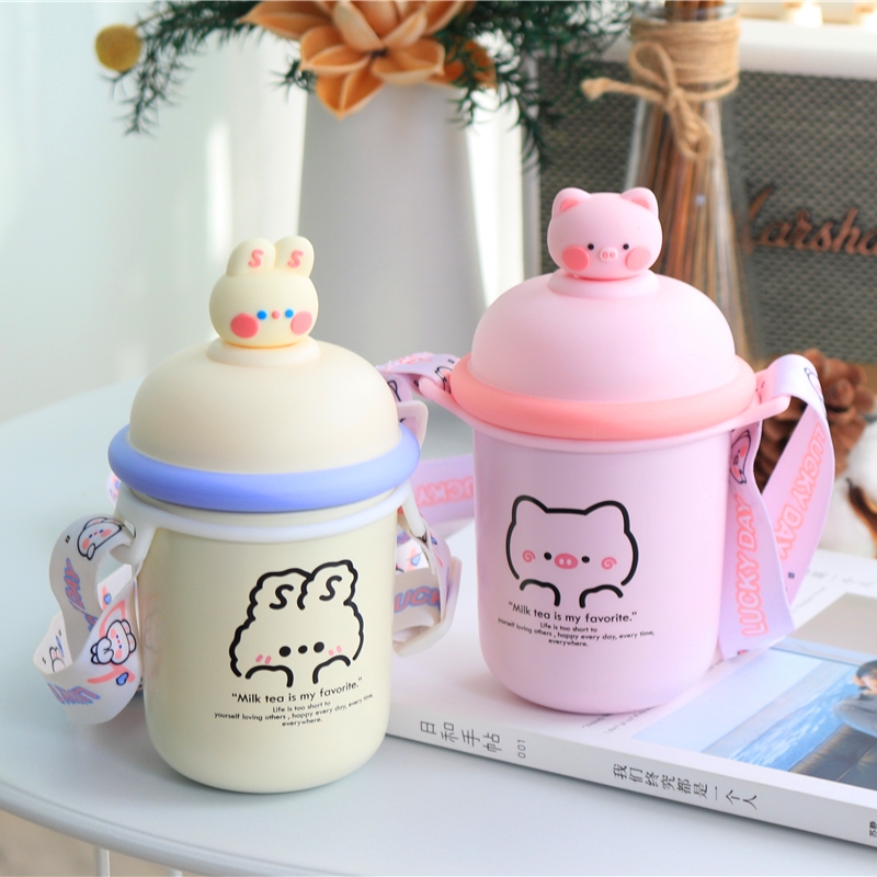 Cute Cup girls Super Meng Creative 2021 Red Portable students simply girls in water cup