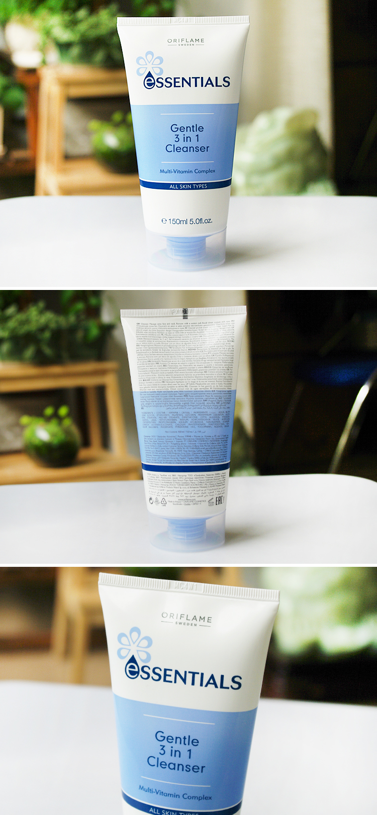 Ou Ruilian Jing Chạy ba trong một chất tẩy rửa 150ml không tạo bọt rửa mặt làm sạch mỹ phẩm đích thực cerave cho da dầu mụn