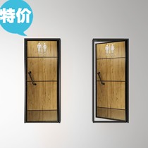 Retro solid wood door Industrial wind Wrought iron toilet door Bathroom door Creative restaurant bar door Bathroom door customization