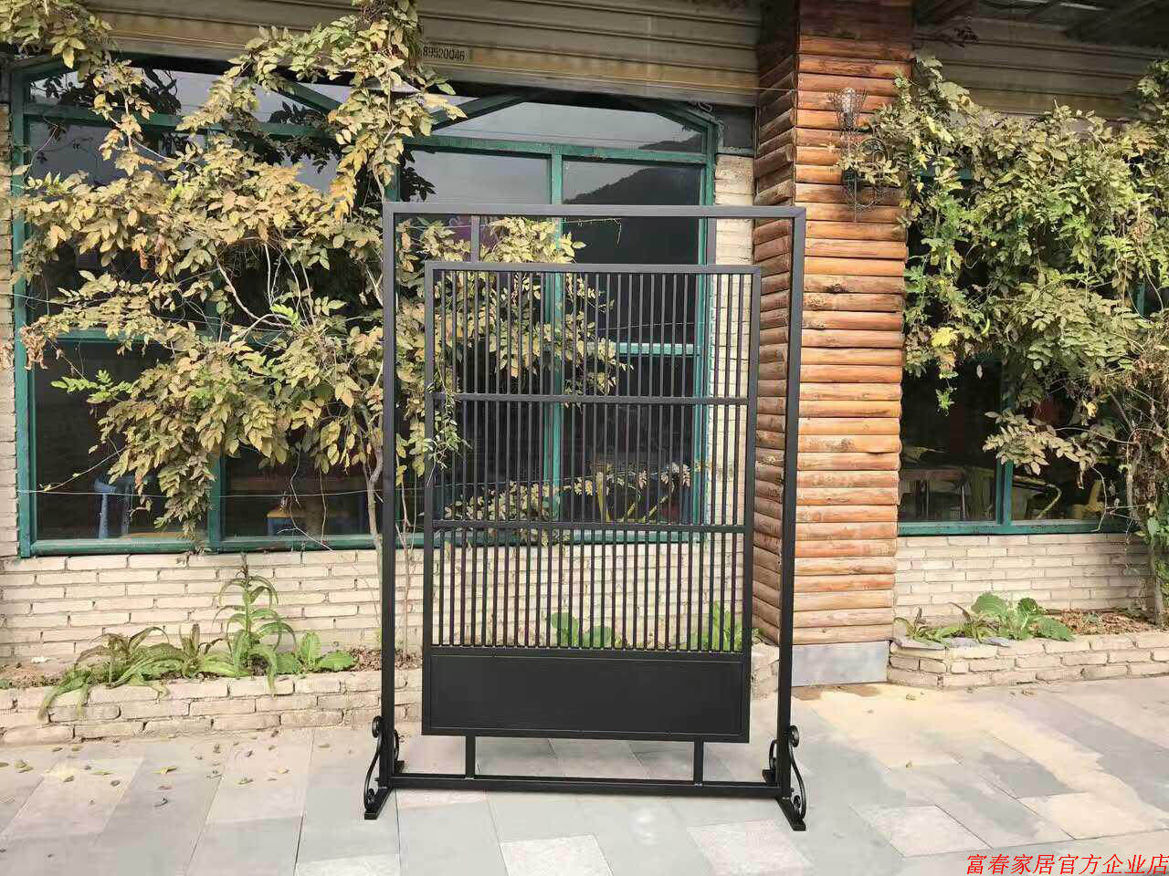 Chinese style fashion simple partition Wrought iron seat screen Office living room screen European dining room partition entrance can be customized