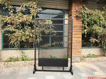 Chinese style fashion simple partition Wrought iron seat screen Office living room screen European-style dining room partition entrance can be customized