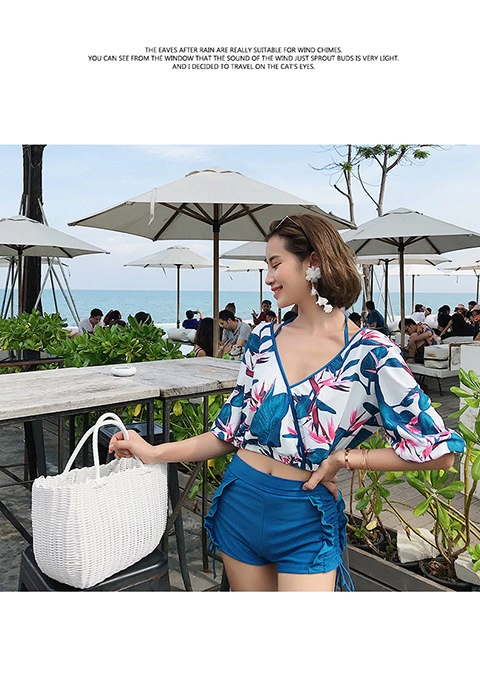 Đồ bơi đôi dài tay nữ 2019 mới Hàn Quốc bảo thủ mùa xuân biển nóng - Vài đồ bơi 	đồ đôi đi biển cho mẹ và bé	