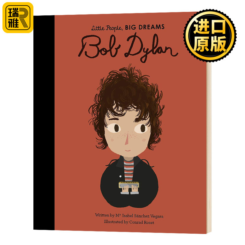 Little Boy's Big Dream Bob Dylan English Original Edition Maria Isabel Sanchez Vegara Hardcover Celebrity Biography Inspirational Reading Material Children's English Enlightenment Picture Book Imported Original Books