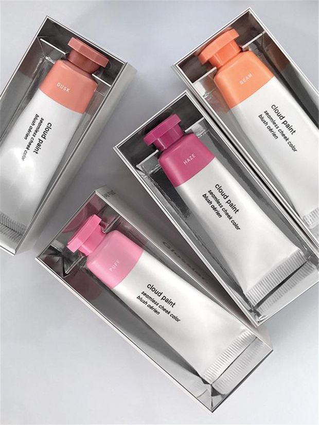 GlossierCloudPaintcreamblush Gel làm ẩm mịn màng với phấn má - Blush / Cochineal phấn má hồng dạng kem