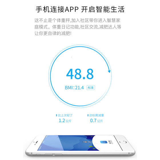 体重秤精准智能高精度体脂称称重小型电子称家用人体秤充电电子秤款式称电池测脂肪减肥计耐用宿舍女生