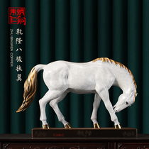 Zhu Bingren bronze horse bronze carving ornaments Qianlong eight horses picture of the wings home crafts gifts gifts