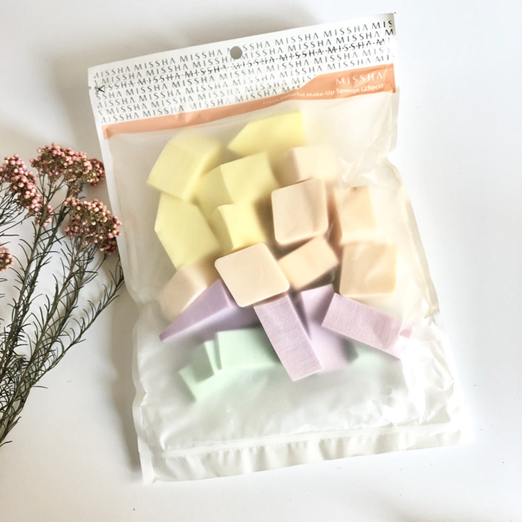 Pony Apricot Makeup Missha Multi-angle Multi-Faceted Wedge Sponge Puff 25pcs