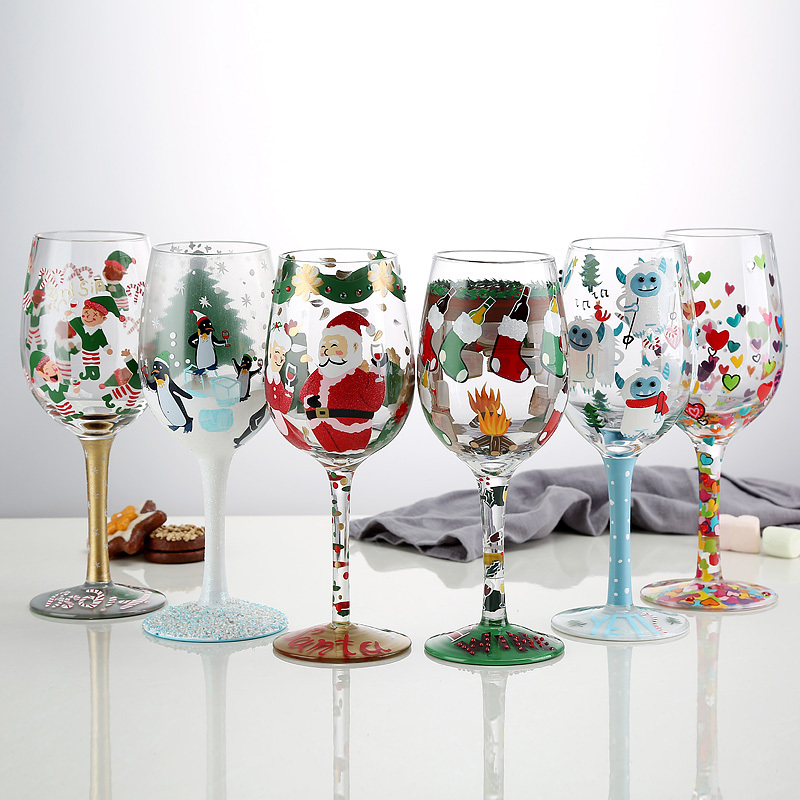 Christmas Gift Carnival Halloween Party Red Wine Glass Hand-Painted Goblet《Gift Box Set》 Christmas Gift Carnival Halloween Party Red Wine Glass Hand-Painted Goblet《Gift Box Set》