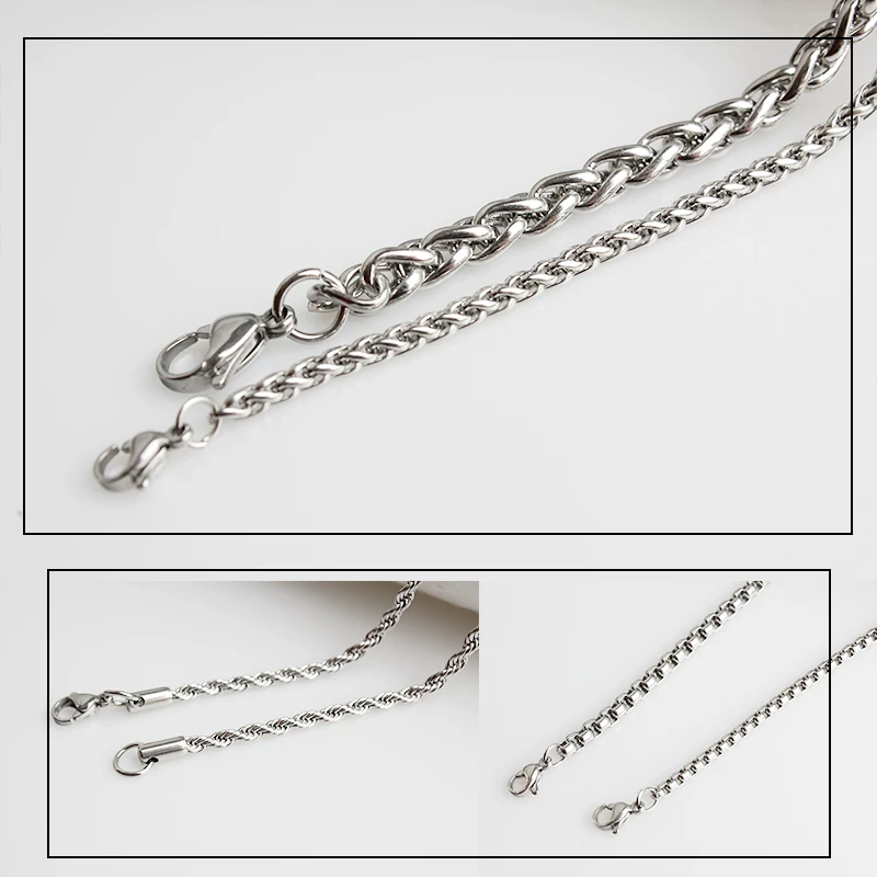 Аксессуары из нержавеющей стали, украшения, ожерелье, кулон, цепочка, DIY