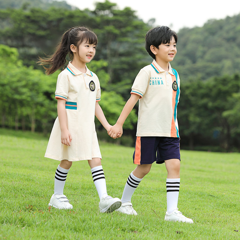 Kindergarten uniforms June 1st summer girls dress children's class service British style custom primary school uniform suit