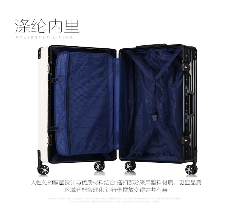 Khung nhôm xe đẩy trường hợp phổ quát bánh xe góc phải vali nhỏ tươi Hàn Quốc mật khẩu hộp vali nữ phong cách Harajuku - Va li balo kéo