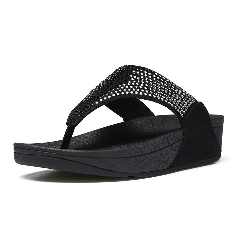 Fitflop Women's Wedge Flip-Flops for Outdoor Wear, Summer Fashion Thick-Soled Red Beach Sandals, Original Design