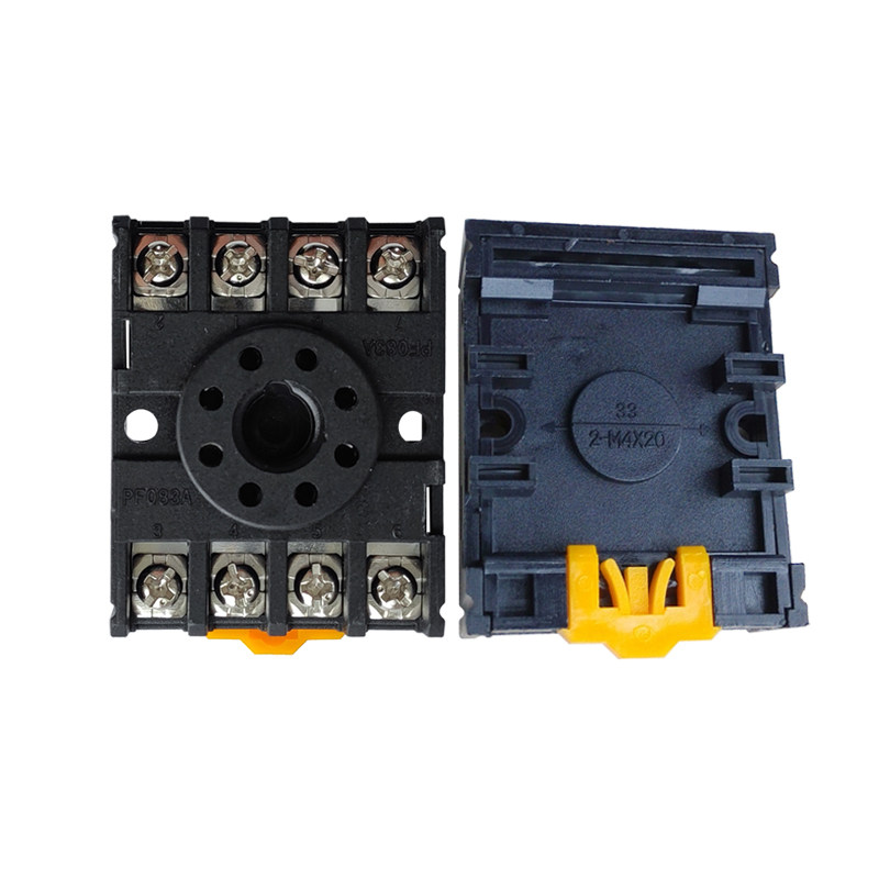 PF083A round 8 feet MK2P square socket DH48SAH3-3ASYAH2-Y and other time-lapse relay base ST3P