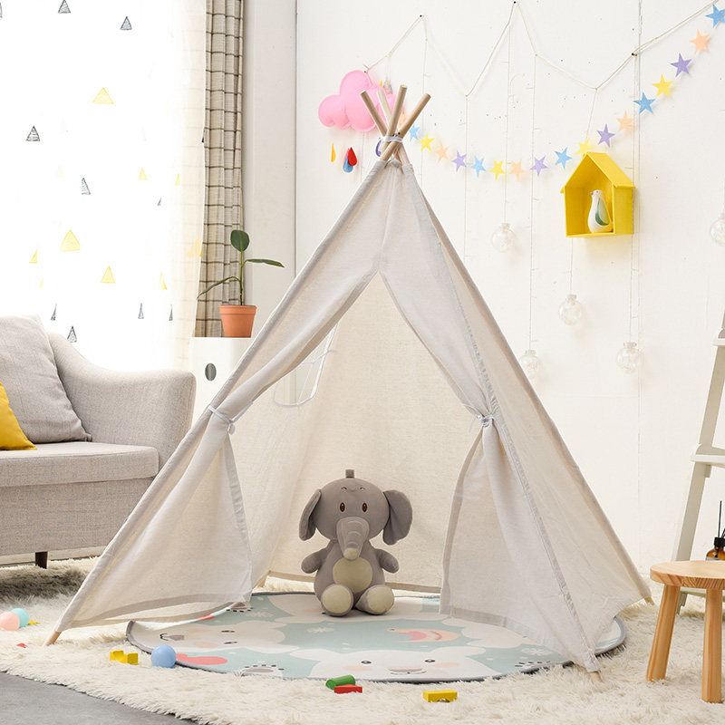 Ins children tent indoor play house Indian tent boy girl baby doll house small house