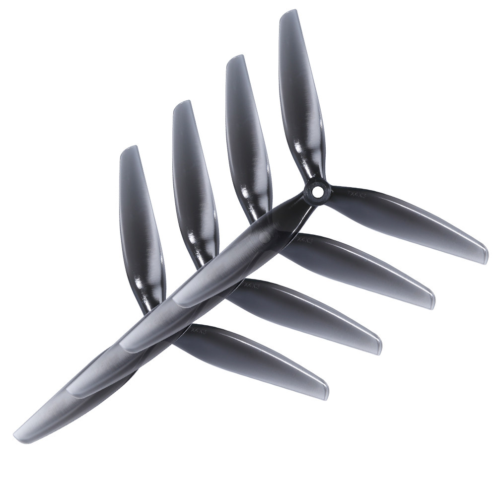HQ Prop 7X4X3 -PC-POPO Three-Blade Propeller FPV Crossover Aircraft Forward and Reverse Propellers High Efficiency Blast Resistant