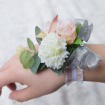 Bridal Senteal Wrists Floral Eurostyle Wedding Bouquets Simulation Bridesmaid Sisters Group Merry New Hand Flowers Wedding