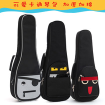 Little monster ukulele bag personality 21 23 26 inch ukulele ukulele shoulder plus cotton backpack