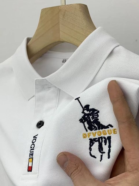 Summer Paul men's short-sleeved POLO shirt embroidery foreign trade original single T-shirt lapel loose casual solid color top tide