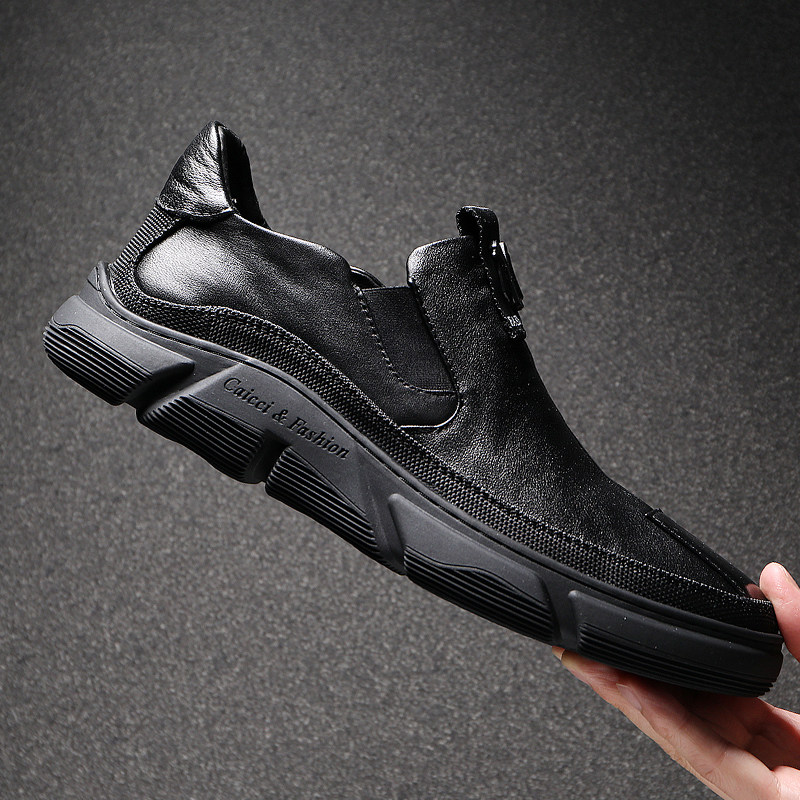 Whittnite men's shoes 2021 autumn first layer cowhide set feet fashion casual leather flat leather shoes all-match trendy shoes