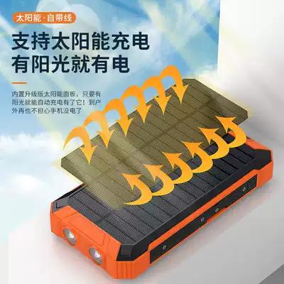 20000mAh Solar mobile charge Wireless fast charge Large capacity portable mobile power supply Solar charge mobile phone battery
