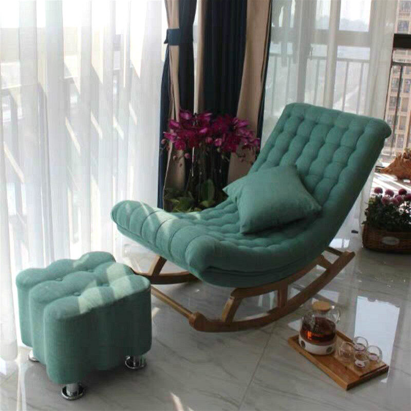 Lazy sofa single Nordic rocking rocking chair adult nap home leisure balcony bedroom living room rocking chair reclining chair