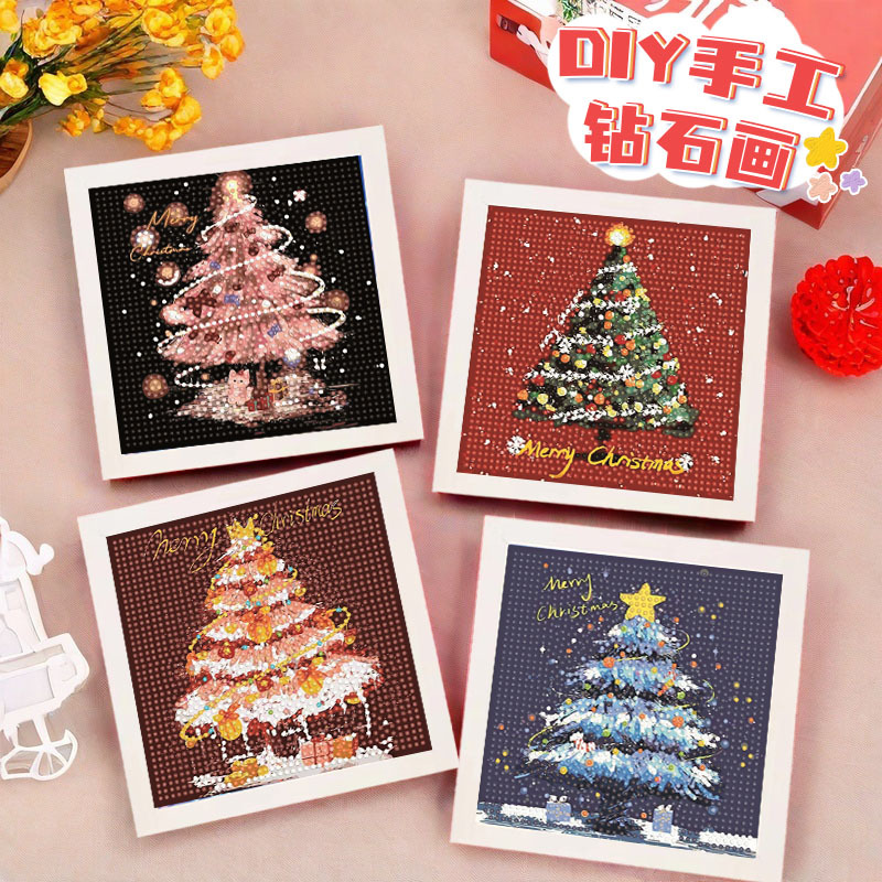 Christmas Series DIY Diamond Painting Handmade Educational Paste-On Christmas Tree Boredom-Relief Painting for Boys and Girls to Decorate Their Desks Christmas Series DIY Diamond Painting Handmade Educational Paste-On Christmas Tree Boredom-Relief Painting for Boys and Girls to Decorate Their Desks