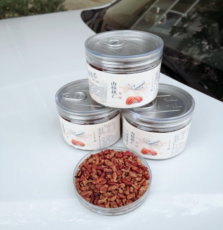 New stock Fresh Linan Mountain walnut walnut coarse walnut coarse crushed meat finely chopped flesh and crisp and snack nuts ready-to-eat 2 canned