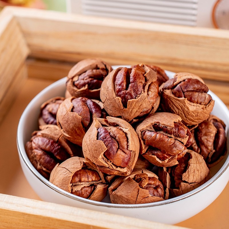 New product Zhejiang Linan specialty big seed special good peeling pecan open small walnut nuts fried goods 2 cans