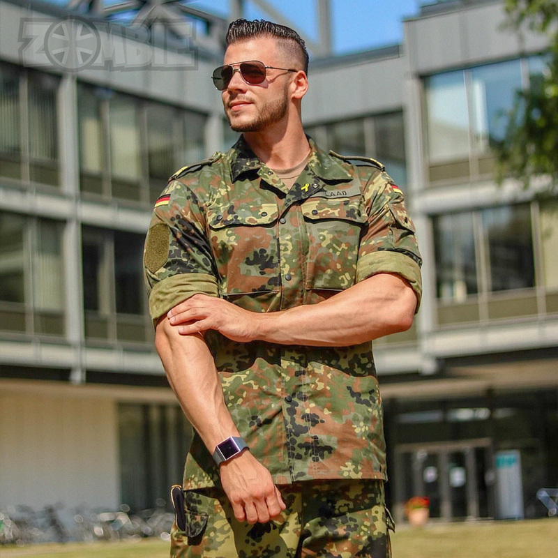 German Original Outdoor Jungle Camouflage Bdu Tactical Combat Training Jacket Shirt Top Coat