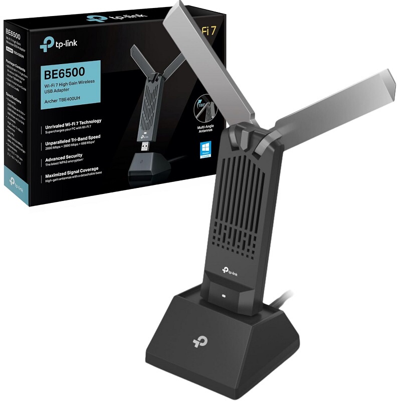 Tp-Link Wi-Fi7 USB Receiver Wireless Network Card Archer Tbe400Uh Be6500 Adapter Tp-Link Wi-Fi7 USB Receiver Wireless Network Card Archer Tbe400Uh Be6500 Adapter
