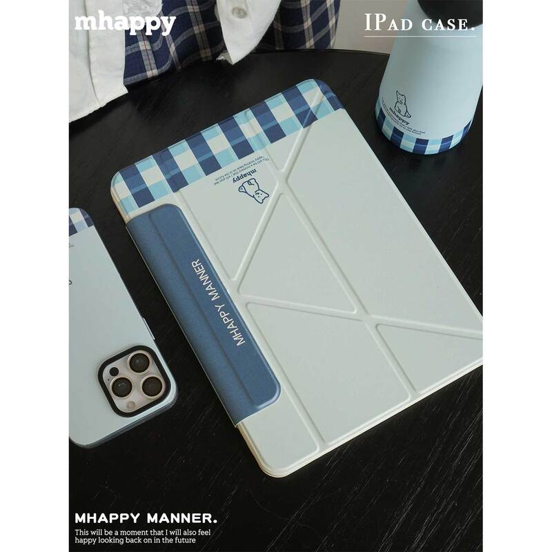 Mhappymanner Original Design Iceland Sea Salt Puppy Suitable for iPad Magnetic Protective Case Y-Shaped Strap with Buckle Air67 Tablet Case Pro 11inch 70% off Detachable
