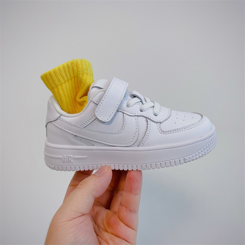 Official Website Children's Air Force One White Shoes 2026 Spring New Model Boys' Genuine Leather Sneakers Girls' Breathable Sports Shoes