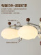 French-Style Cream-Colored Living Room Chandelier, Vintage Retro High-End Bedroom Dining Room Lamp, Creative Flower Bud Hall Lighting