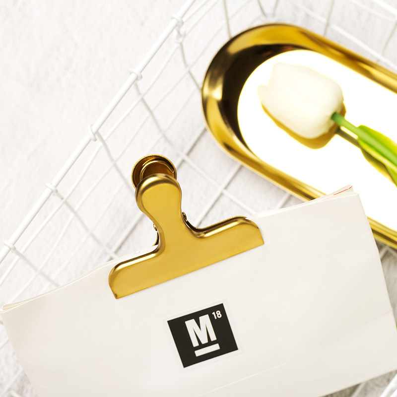 Nordic gold sealing clip jewelry tray ins wind jewelry photo props food shooting background ornaments