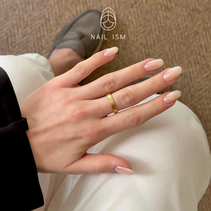 【Nailism Classic Hailey】Nude Color Elegant Hailey Powder Manicure, Elegant Everyday High-End Short Nails