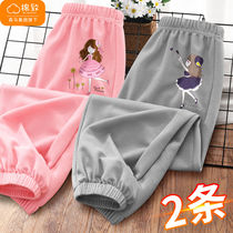 Bala Bala Cotton To Childrens Pants Children Summer Ice Silk Thin Girl Anti-mosquito Pants Foreign Air Girl Sports Pants