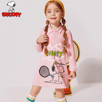 Innu Boy dress 2022 Spring new girl dress dress Long sleeves casual girl POLO dress personality 100 hitch