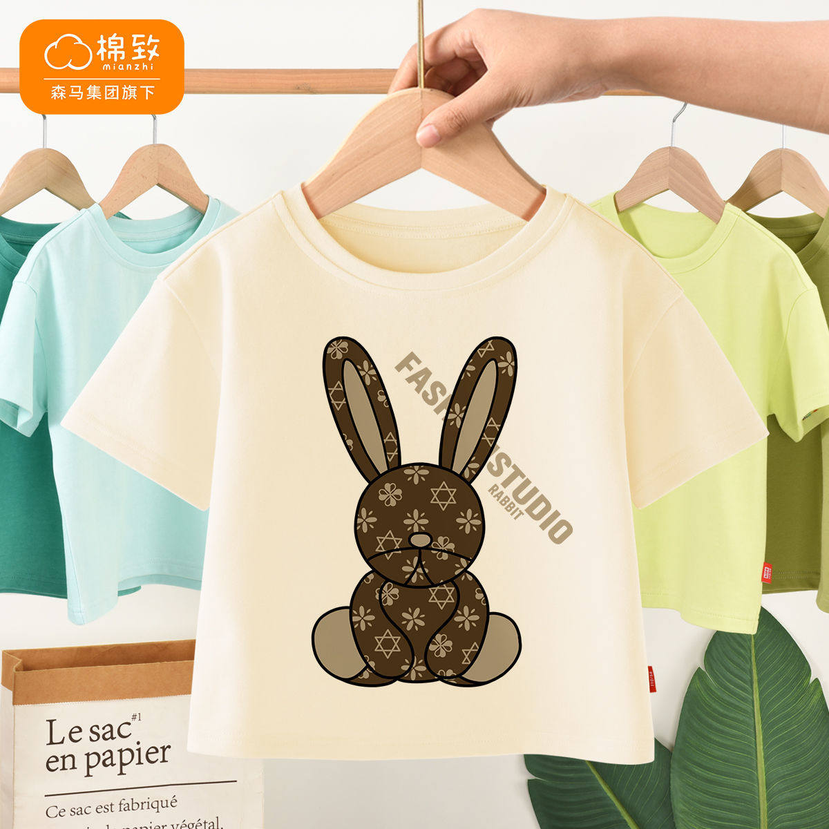 Balabala cotton to children Summer T-shirt loose slim fit pure cotton girl short sleeve girl summer dress foreign comfort