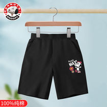 Shnuby girl shorts for summer outwear pure cotton 50% pants CUHK Scout slim fit children sports pants girl