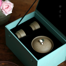 Chenyuantang Yixing handmade purple clay teapot original literati tea set pistachio purple sand cover Bowl set set Original mine Green section