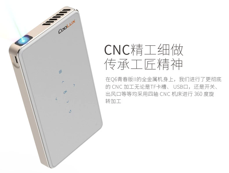 Nhạc hay như máy Q6 youth II micro HD không có màn hình TV thông minh mini wifi máy chiếu văn phòng