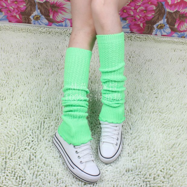 Tide phụ nữ thời trang xoắn vớ len chân mùa thu Hàn Quốc mùa đông hoang dã vớ vớ vớ giày legging khởi động đặt chân vớ nam cổ trung